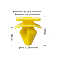 30640897 Clips de fixation en nylon pour garniture de bas de caisse et passage de roue, attaches de panneau de carrosserie automobile pour Volvo
