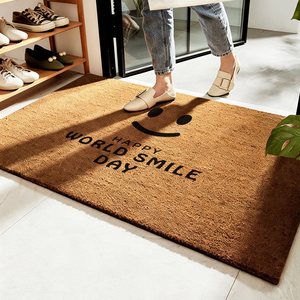 พรมเช็ดเท้า Cangming ลายใยมะพร้าวเทียม ขนาด 60x90 ซม. ลาย Hello ดีไซน์กันลื่น สำหรับประตูหน้าบ้าน สไตล์โมเดิร์นเรียบง่าย ซักทำความสะอาดได้ - Product Image 3