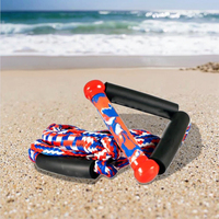 Corde de surf wake de 25 pieds avec poignée en EVA Flotteur élastique et couleur camouflage pour les sports nautiques Ligne de ski wakeboard pour le surf