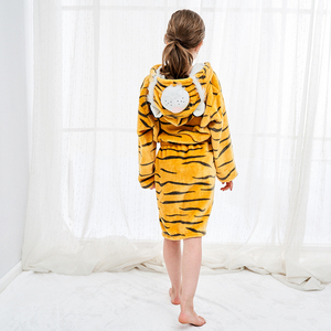 MICHLEY animales 0-7 años TIGRE de franela patrón camisón - Product Image 5