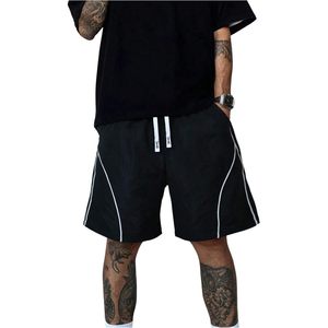 Shorts Y2K Drippy pour homme FOXA, shorts de sport rayés amples pour l'été, séchage rapide, entraînement, sport, décontracté, gym, streetwear, 100% polyester - Product Image 1