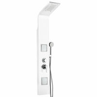 Colonne de douche murale intelligente en acier inoxydable 304 avec jets cascade et spa, finition chrome poli