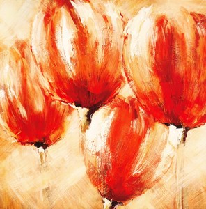 Vivace Dipinto a Olio Moderno di Tulipani, Stampa Digitale Realistica di Fiori su Tela, Arte Murale per Soggiorno e Camera da Letto - Product Image 6
