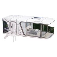 Hôtel Capsule Spatiale Moderne & Maison Extérieure à Structure en Acier Galvanisé, Panneaux Solaires Sandwich, Taille/Couleur Personnalisables, Installation Rapide