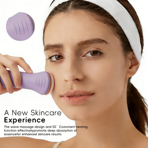 Cepillo Facial de Silicona con Vibración Sónica y Luz Roja, Herramienta de Belleza Portátil e Impermeable para la Limpieza Facial Diaria - Product Image 2