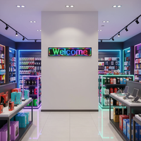 Panel de Pantalla LED Publicitaria de 7 Colores, Texto Programable, Brillo Ajustable, Densidad de Píxeles P10, para Centros Comerciales y Supermercados