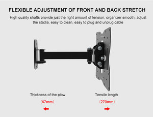 30Kg/66lbs Khả Năng Chịu Tải 180 Độ Xoay Có Thể Tháo Rời Led TV Treo Tường - Product Image 4