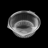 Conteneur à salade en PET transparent avec couvercle articulé, jetable, pour salade, fruits, à emporter, fourni par l'usine