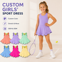Nouvelle Robe de Sport pour Enfants en Nylon Spandex, Sans Manches, Bretelles Fines, Dos Élastique Creux avec Nœud, pour Fitness, Yoga, Entraînement et Danse