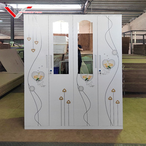 Armoire métallique 4 portes à bascule en acier pour <span class=keywords><strong>chambre</strong></span> à coucher, prix usine - Product Image 1