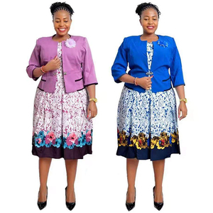 Nouvelle robe décontractée de style turc, imprimée, respirante, longueur genou, grande taille, pour femmes africaines - Product Image 4