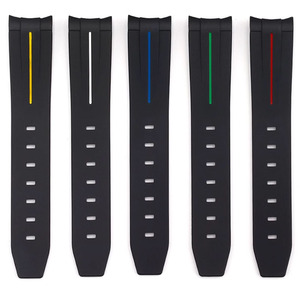 Correa de Reloj Deportiva GMT de Acero de 20 mm con Correa de Silicona Marrón y Hebilla de Pasador Curvo - Product Image 5