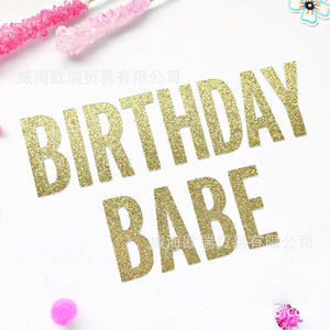 Bannière en film laser arc-en-ciel, paillettes irisées, lettres personnalisées pour décorations de fête d'anniversaire d'enfants - Product Image 5