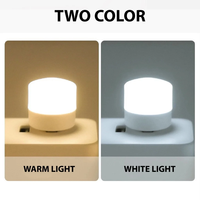 Lampu Malam Mini USB untuk Kamar Tidur, Lampu Samping Tempat Tidur Anak, Lampu Baca Cahaya Lembut, Lampu Ambient Colokan Listrik untuk Laptop, Power Bank, Komputer
