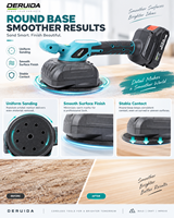 Vibrateur de carrelage sans fil DERUIDA, outil électrique de pose de carrelage avec ventouse pour l'installation de carreaux de céramique et de porcelaine sur murs et sols