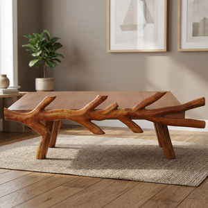 Étagère murale en bois artisanal, design moderne du milieu du siècle, finition brun miel naturel, décoration de salon |   OEM - Product Image 2