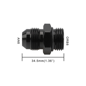 Adaptador de filtro de combustible de aleación de aluminio Orb-8, negro An8, para actualización y reacondicionamiento - Product Image 5