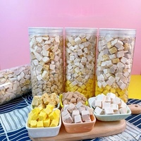 Friandises pour animaux de compagnie en gros, lyophilisées, 100% naturelles, jaune d'œuf de poulet et foie de bœuf, pour chats et chiens, marque privée OEM, boîte de 100g