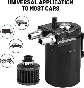 Tanque separador de aceite de aluminio AN6/8/10, tanque separador de aceite, filtro de aire de ventilación con deflector diésel, Kit de lata de captura de aceite Universal de 300ml - Product Image 6