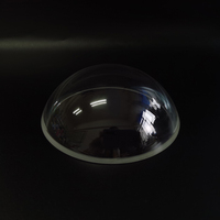 Dôme optique en verre borosilicate OEM pour caméras IP extérieures, résistant aux UV, boîtier étanche, revêtement anti-reflet