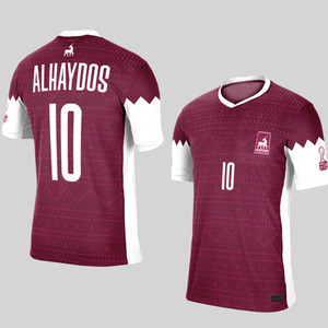Maillots de football personnalisés du Moyen-Orient pour équipes, T-shirts à col en V, uniformes des équipes du Qatar et de l'Irak, maillots de football rétro - Product Image 6