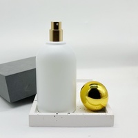 Envases Cosméticos Personalizados de 100 ml, Botellas de Perfume con Pulverizador y Tapas de Bola Doradas