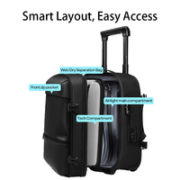 Ransel Perjalanan Kompresi Vakum yang Dapat Diperluas, Tahan Air, dengan Kompartemen Laptop dan Pengisian Daya USB, Kapasitas Besar untuk Bisnis, Hiking, dan Aktivitas Luar Ruangan
