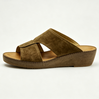 Sandales arabes du Moyen-Orient, Dubai, cuir véritable italien, fabrication artisanale, confort classique, pantoufles émiratiennes pour hommes du Golfe