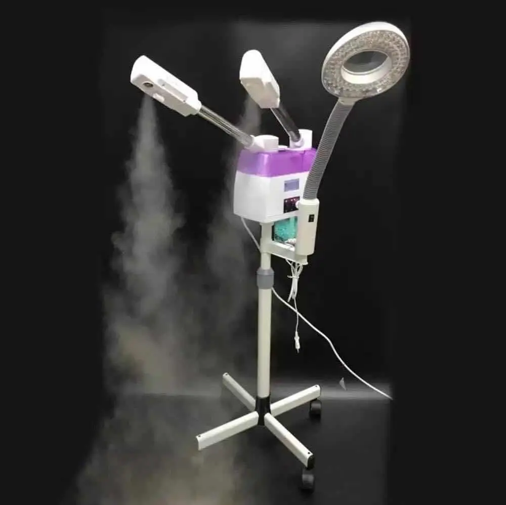 Facial Steamer 3 In 1 Skin Care Facial Steamer With Magnifying Lamp Steamers For Medical Use with Stand