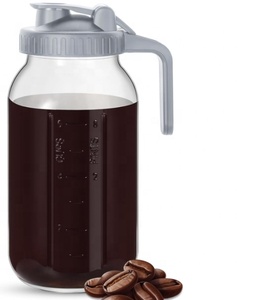 Jarro de vidro resistente Jarro com tampa à prova de vazamento Jarro de água com filtro para alimentos Suco Leite Frio Brew Café Cozinha Uso - Product Image 4