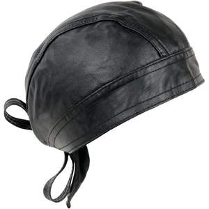 2025 cuir SH319 unisexe noir crâne casquette masque de vêtements élégant avec un design unique - Product Image 1