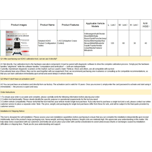 Herramientas de Diagnóstico, Equipo de Calibración ADAS, Marco de Calibración ADAS Estático, Herramienta de Calibración ADAS de Grado OEM - Product Image 2