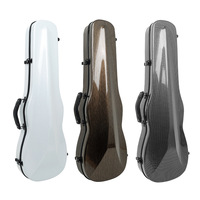 Étui de transport haut de gamme pour violon 4/4 en fibre de carbone, étanche, ultra-léger, avec fermeture éclair, boîte triangulaire, sac de luxe, modèle de marque OEM