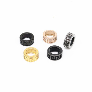 Cuentas de acero inoxidable Yunnique para la fabricación de pulseras, diseño griego vintage, accesorios de joyería, 8 mm de diámetro, proceso de fundición - Product Image 3