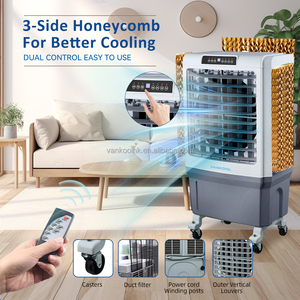 Refroidisseur d'eau rechargeable, climatiseur solaire, système de refroidissement par air, climatiseur portable AC/DC, refroidisseur d'air évaporatif avec panneau solaire - Product Image 4