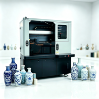 Machine d'impression UV à jet d'encre rotative à 360 degrés en une seule passe avec CMYK W V pour céramique, verre, plastique, métal, vase cylindrique