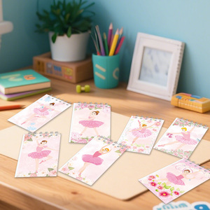 Ballet Girl Themed Notebook 10pcs 10x6cm 24 Pages Spiral Bound Portable Diary For Students - Product Image 4