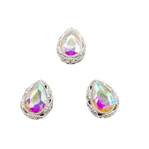 Porte-clés en alliage électroplaqué avec strass en forme de goutte d'eau, accessoire de bijouterie DIY, sangle pour téléphone portable - Product Image 5