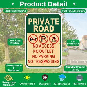 Strada privata di vendita calda nessun segno di <span class=keywords><strong>accesso</strong></span>-alluminio resistente senza ruggine con protezione UV per <span class=keywords><strong>la</strong></span> sicurezza esterna - Product Image 4