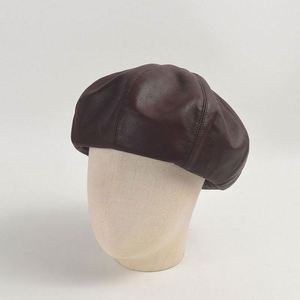 Nuevo Sombrero Boina de Piel Sintética Suave Imitación Borrego para Mujer, Estilo Newsboy Simple, Colección Otoño-Invierno 2024 - Product Image 1