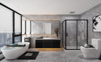 Meuble mural de salle de bain moderne de haute qualité avec évier et poignée, facile à nettoyer, avec robinet et miroir, directement de l'usine