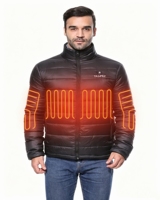Blouson Bomber Hiver Chauffant à Capuche pour Homme OEM/ODM, Imperméable, Coupe-Vent, Broderie Décorative, Fermeture Éclair, Taille 6XL, Service Personnalisé