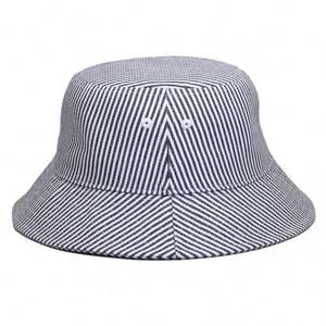 Sombrero de Pescador de Lona a Rayas Unisex para Bebés con Logotipo Personalizado, Transpirable, para Playa y Uso Diario - Product Image 2