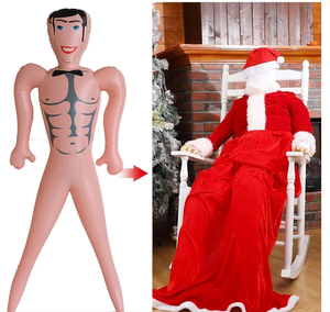 Poupées gonflables <span class=keywords><strong>pour</strong></span> adultes, corps entier, souriantes, pliables, en PVC, décoratives <span class=keywords><strong>pour</strong></span> <span class=keywords><strong>Halloween</strong></span>, Noël, la rentrée scolaire, les fêtes, 59 pouces - Product Image 4