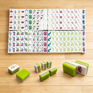 Customized American <b>Mahjong</b> <b>Set</b>, 160 Pieces, Modern Apple Green Fingers Acrylic Foldable Deluxe Game Gift <b>Set</b> - Product Image 3