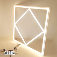 Panneau linéaire à led suspension pour salle à manger deux panneaux plats carrés à led pour l'éclairage de bureau plafonnier rétroéclairage panneau à led