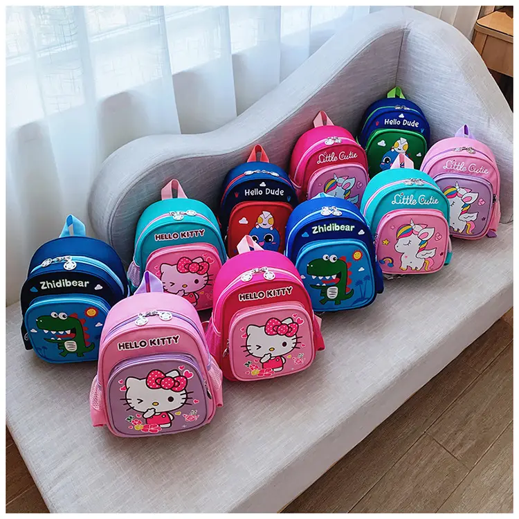 New kindergarten children's schoolbag anti-lost boys girls cartoon backpack small kids lightweight bag