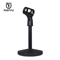 Support de microphone professionnel pour table d'enregistrement avec disque réglable – Supports de microphone personnalisés en métal noir, durables et pliables