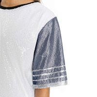 Robe t-shirt tunique à paillettes SCU Game Day pour femmes robe à paillettes Denver Broncos robe en jersey à paillettes