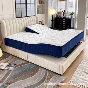 Smart Massage Mattress Electric Adjustable Split Bed Mattress <b>For</b> Bedroom Double Bed With Voice <b>Control</b> And <b>Remote</b> Lifting - Product Image 2